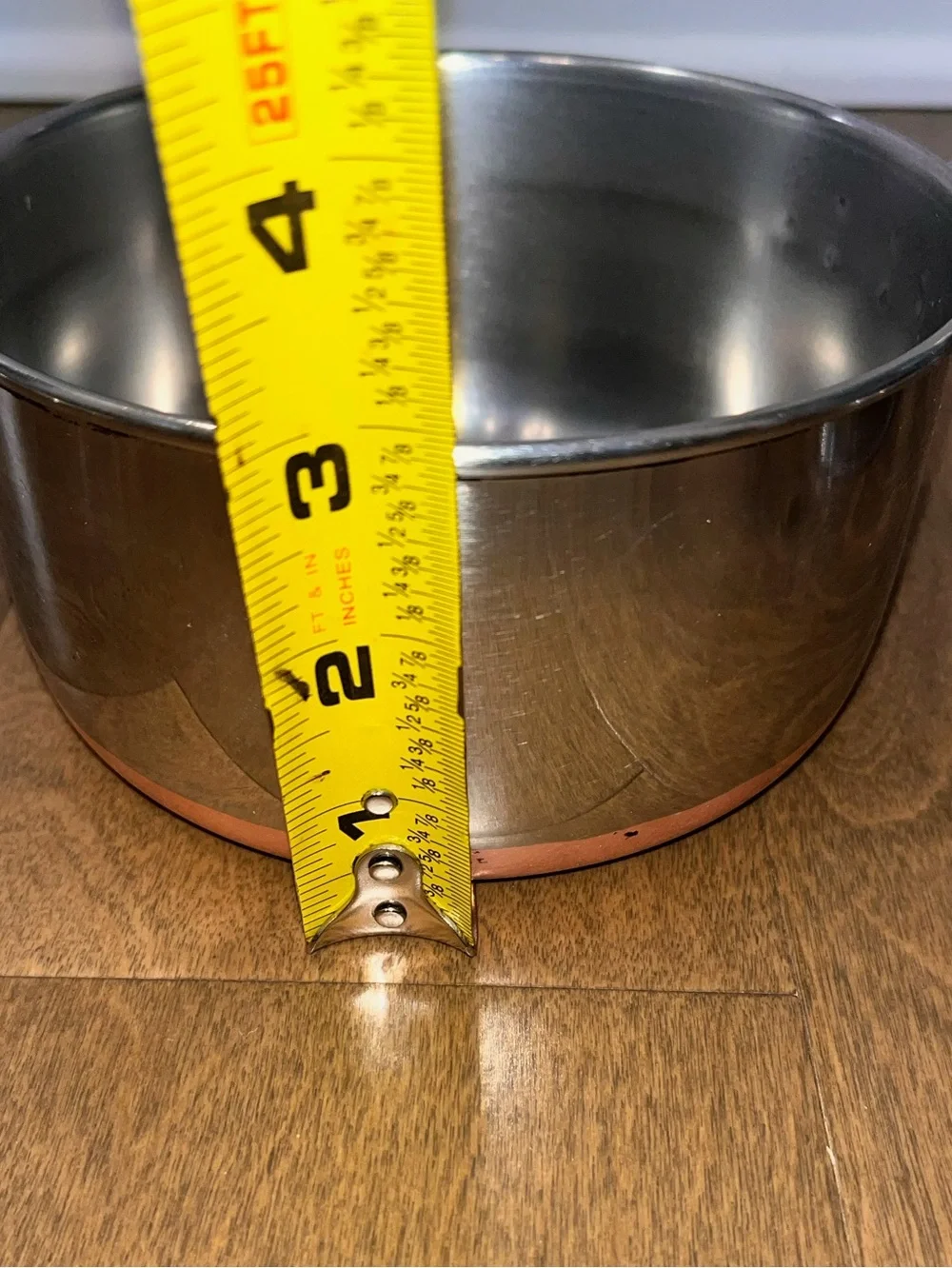 Vintage Revere Ware 1 Quart Copper Bottom Pan / Skillet W/Lid: *